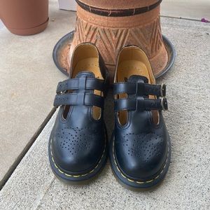 Dr. Martens Black Mary Janes Platform Docs Shoe